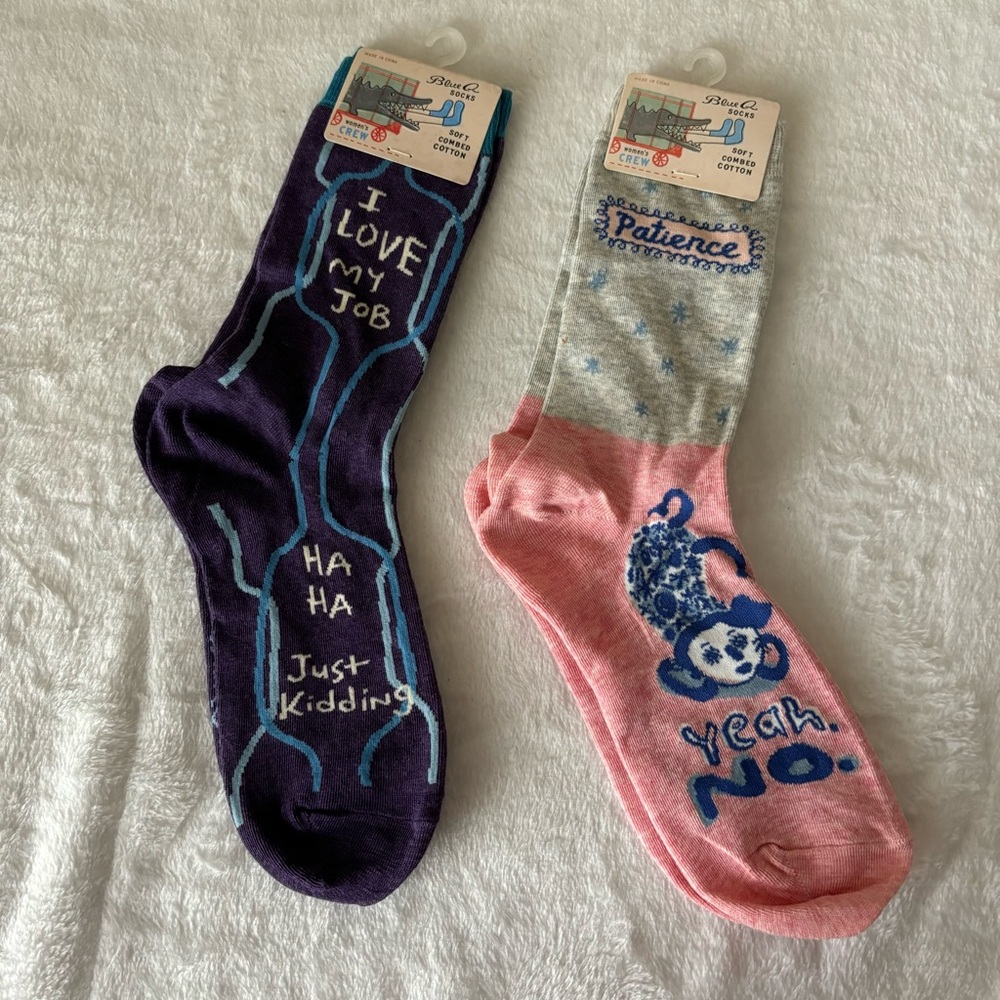Blue Q Crew socks women’s size 5-10